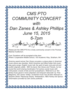 CMS PTO COMMUNITY CONCERT with Dan Zanes & Ashley
