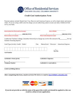 Credit Card Authorization Form - TC-CMS