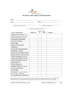 CMStep Tracking Document 2015