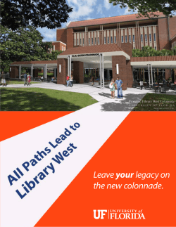 Leave yourlegacy on the new colonnade.