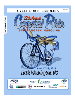 2015 Cycle NC Coastal Ride Rider Handbook