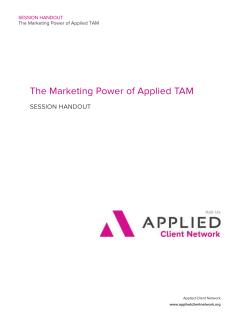 The Marketing Power of TAM - Applied Client Network New Jersey