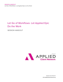 Let Go of Workflows-Let Epic Do the Work