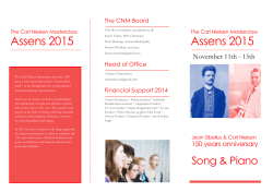 Assens 2015 Assens 2015 - Carl Nielsen Masterclass