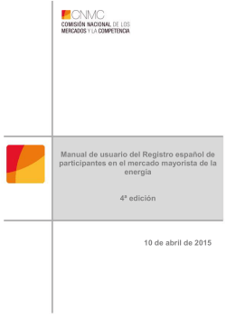Manual de usuario del Registro espaÃ±ol de participantes