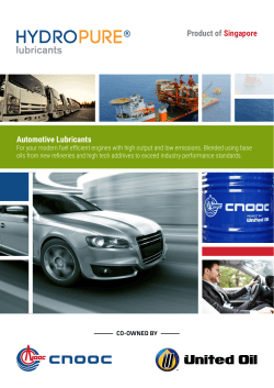 Automotive Lubricants Product of Singapore - CNOOC Oil
