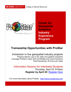 Traineeship Opportunites with ProStar