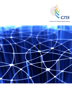 CNS Brochure - Center for Networked Systems