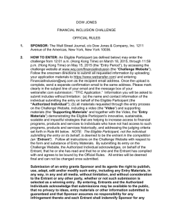 DOW JONES FINANCIAL INCLUSION CHALLENGE OFFICIAL