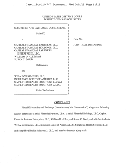 Case 1:15-cv-11447-IT Document 1 Filed 04/01/15 Page 1 of 15