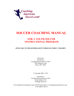 the instructional soccer coaching manual