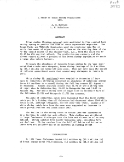 A Study of Texas Shrimp Populations 1974 A. W. Moffett L. W.