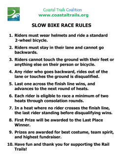 2015 Slow Bike Race Rules