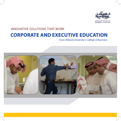 Executive Education Programs Brochure 2015