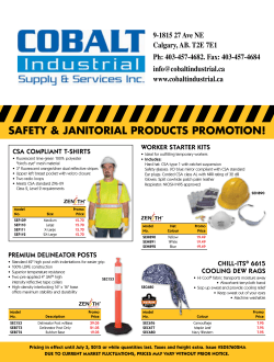 SAFETY & JANITORIAL PRODUCTS PROMOTION!