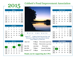 2015 Cobbett`s Pond Improvement Association Association