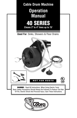 40 Series Cable Drum Machine Manual