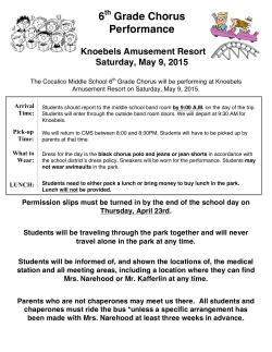 Knoebels Chorus Permission Form & Information