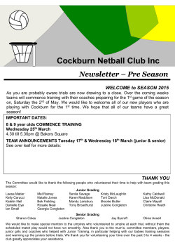 Pre Season - Cockburn Netball Club