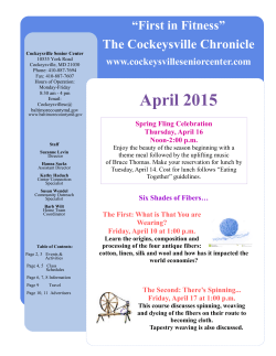 print april newsletter - Cockeysville Senior Center