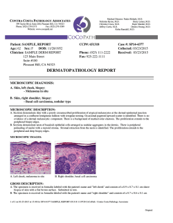 Sample Dermatopathology Report