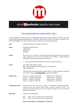 Manchester Open CoCSC Meet Pack May 2015