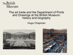 The art trade and the Department of Prints and Drawings