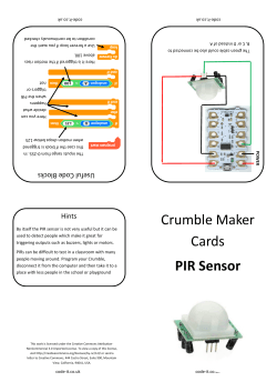 Crumble Maker Cards PIR Sensor