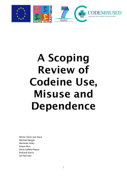 A Scoping Review of Codeine Use, Misuse and