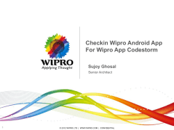 Checkin Wipro Android App For Wipro App Codestorm Sujoy Ghosal