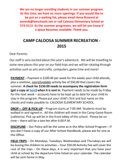 Summer Camp Information - Caloosa Elementary School