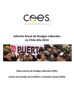 Informe Anual de Huelgas Laborales en Chile AÃ±o 2014