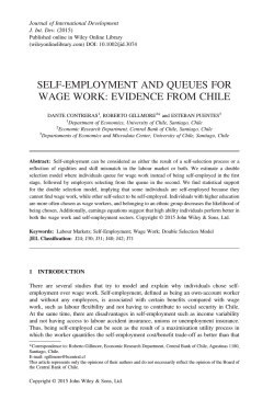 Self-Employment and Queues for Wage Work: Evidence