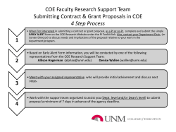 COE Faculty Research Support Team Submitting Contract & Grant
