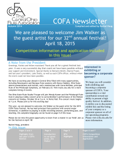 2014 newsletter - Central Ohio Flute Association