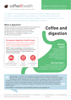 Digestive Health & Coffee: facts, figuresâ¦