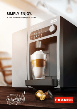 Capsules - Franke Coffee Systems