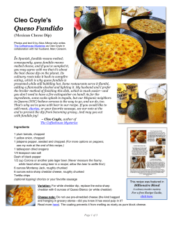 Cleo Coyle`s Queso Fundido