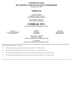 View the PDF - CohBar Inc.