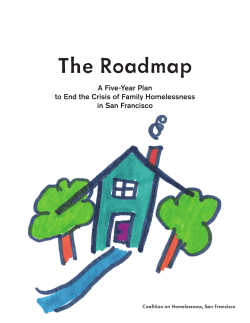 The Roadmap - Coalition on Homelessness