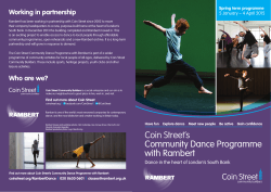 the spring term Rambert dance classes programme