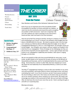 THE CRIER - Colchester Federated Church