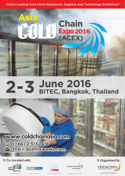 ACEX 2016 Brochure - Cold Chain Expo