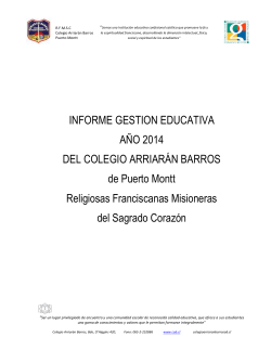 informe gestion 2014 - Colegio ArriarÃ¡n Barros