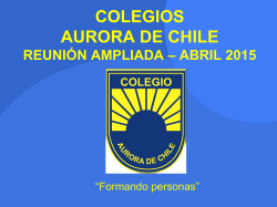 PIE - Colegio Aurora de Chile