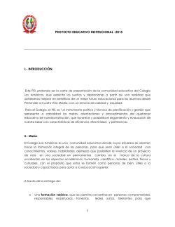 proyecto educativo institucional -2015 i.- introducciÃ³n