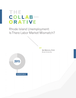 Rhode Island Unemployment: Is There Labor Market Mismatch? 2015
