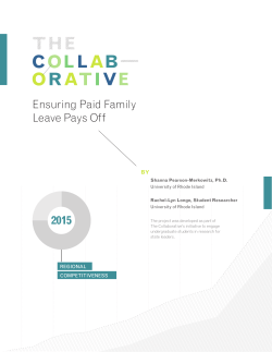 Ensuring Paid Family Leave Pays Off 2015
