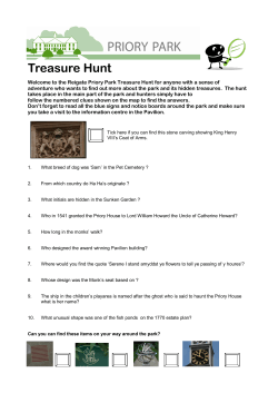 Treasure Hunt leaflet