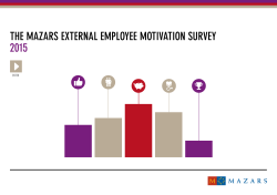 Mazars Ireland External Emloyee Motivation Survey 2015